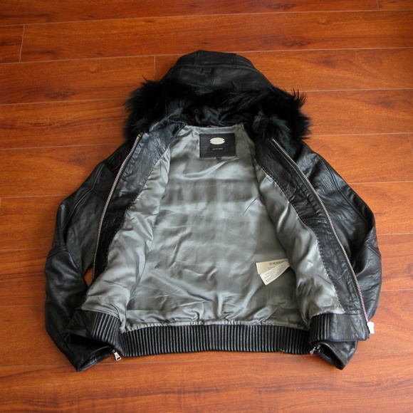 Massimo Dutti Black Leather Moto Jacket XS - Picture 3 of 8